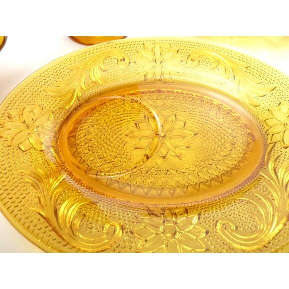 Vintage 1970s Indiana Glass Amber Hobnail Deviled Egg Dish Easter Hostess Tray - Picture 4 of 5